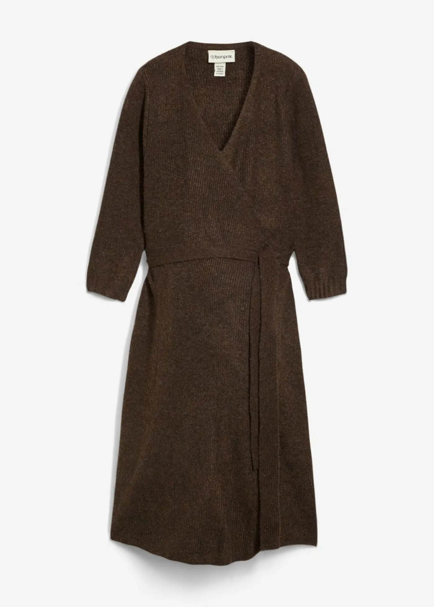 Vestido de punto suave para el embarazo y la lactancia con mangas 3/4 Mujer Premamá