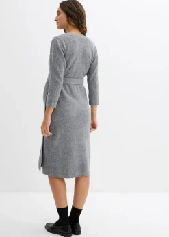 Vestido de punto suave para el embarazo y la lactancia con mangas 3/4 Mujer Premamá