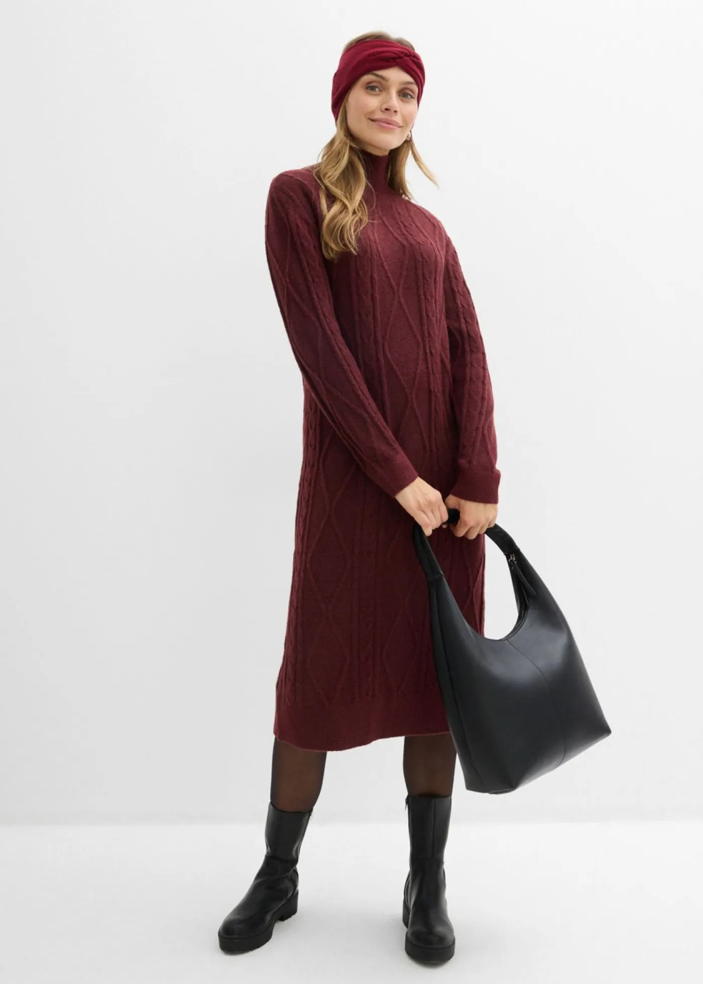 Hot Vestido de punto trenzado Mujer Vestidos|Ropa De Punto