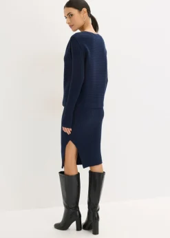 Vestido de punto y chaleco (2 piezas) Mujer Vestidos