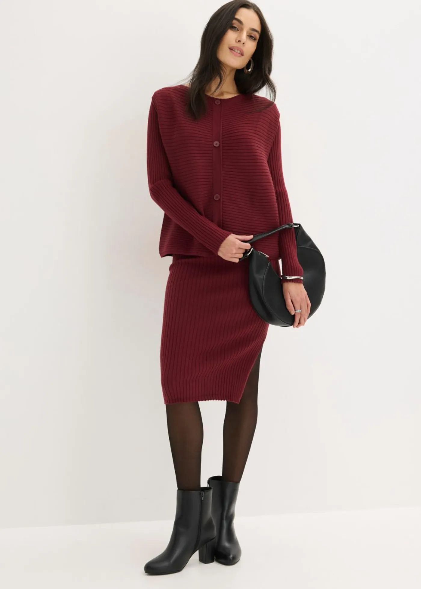 Sale Vestido de punto y chaleco (2 piezas) Mujer Vestidos