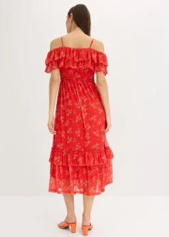 Hot Vestido de punto y malla Mujer Vestidos