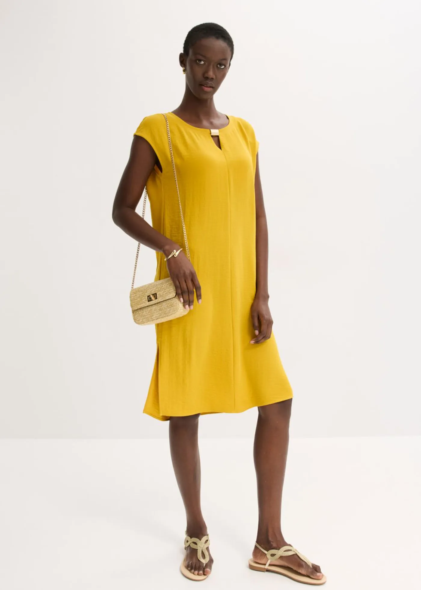Vestido de tejido estructurado Mujer Vestidos