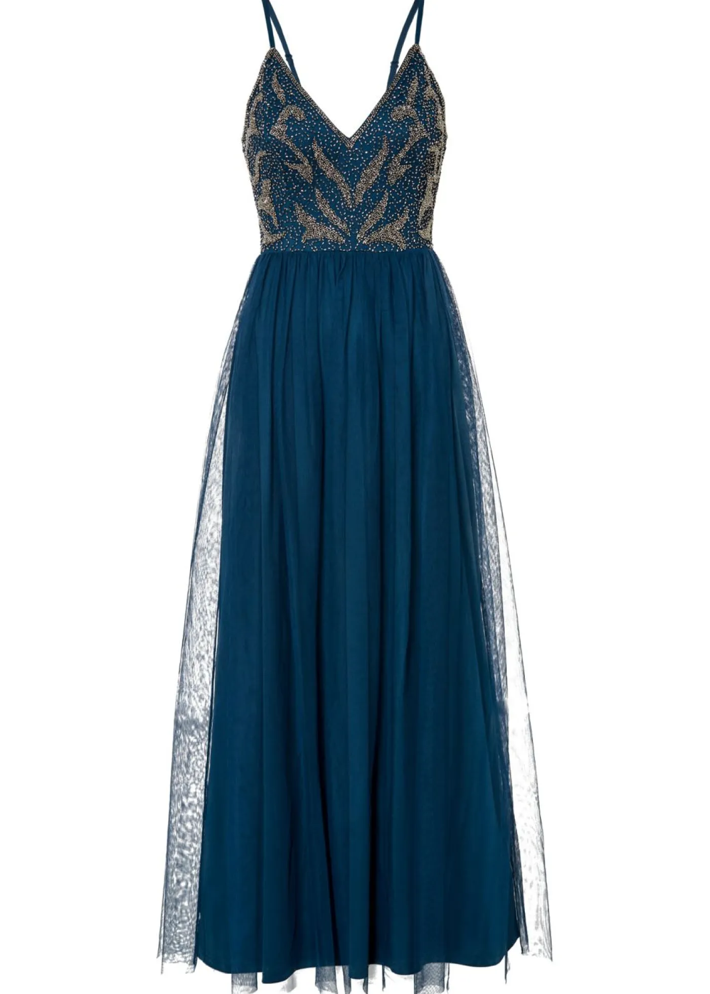 Best Vestido de tirantes con bordado de perlas Mujer Vestidos|Ropa Elegante