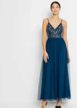 Best Vestido de tirantes con bordado de perlas Mujer Vestidos|Ropa Elegante