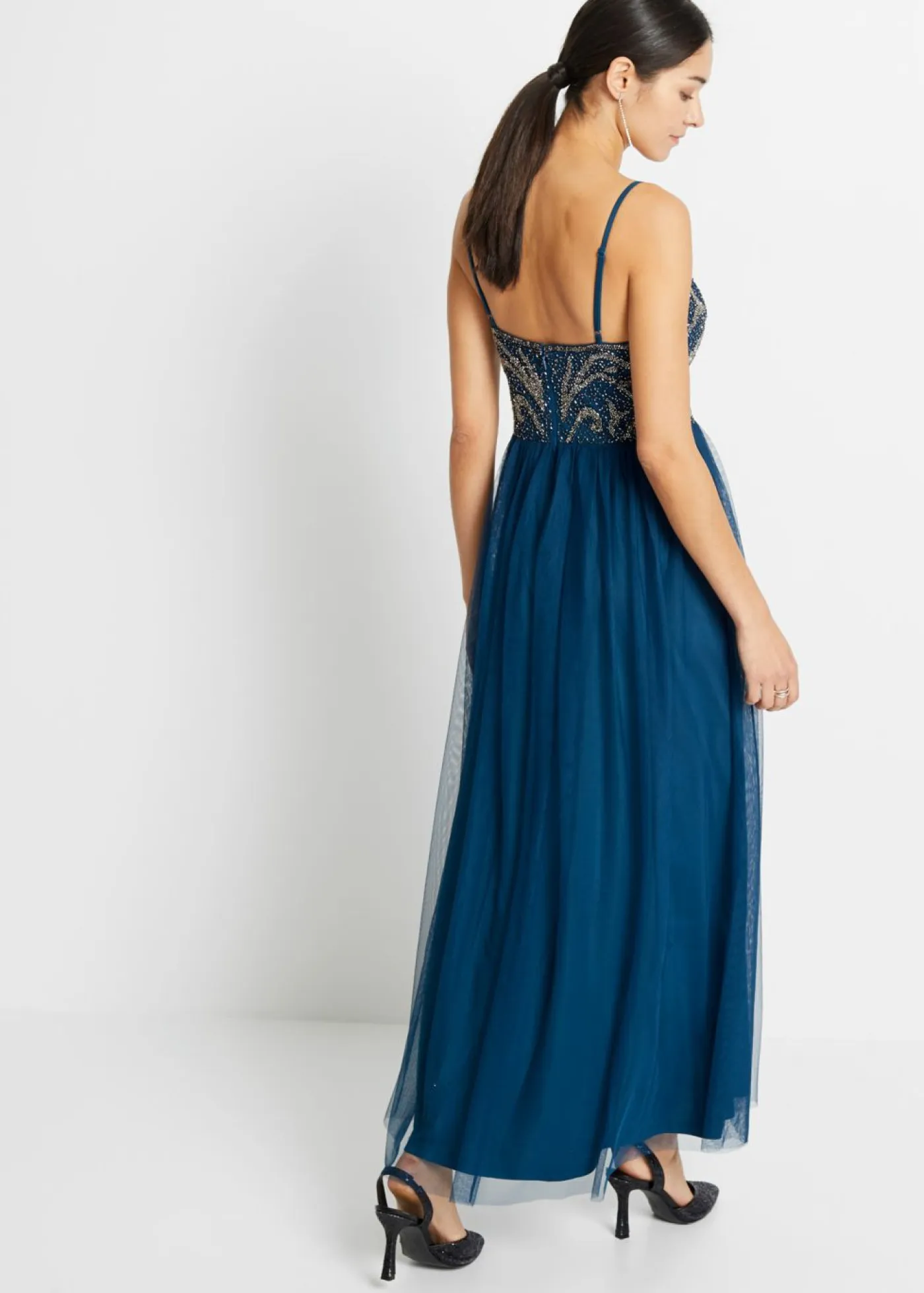 Best Vestido de tirantes con bordado de perlas Mujer Vestidos|Ropa Elegante