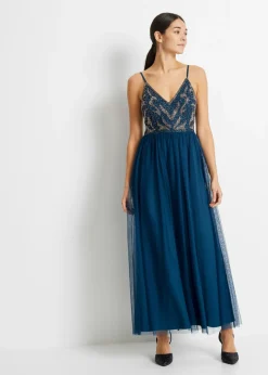 Best Vestido de tirantes con bordado de perlas Mujer Vestidos|Ropa Elegante
