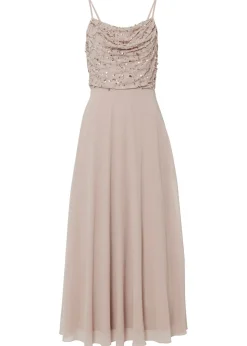 Discount Vestido de tirantes con lentejuelas bordadas Mujer Tallas Pequeñas|Novedades
