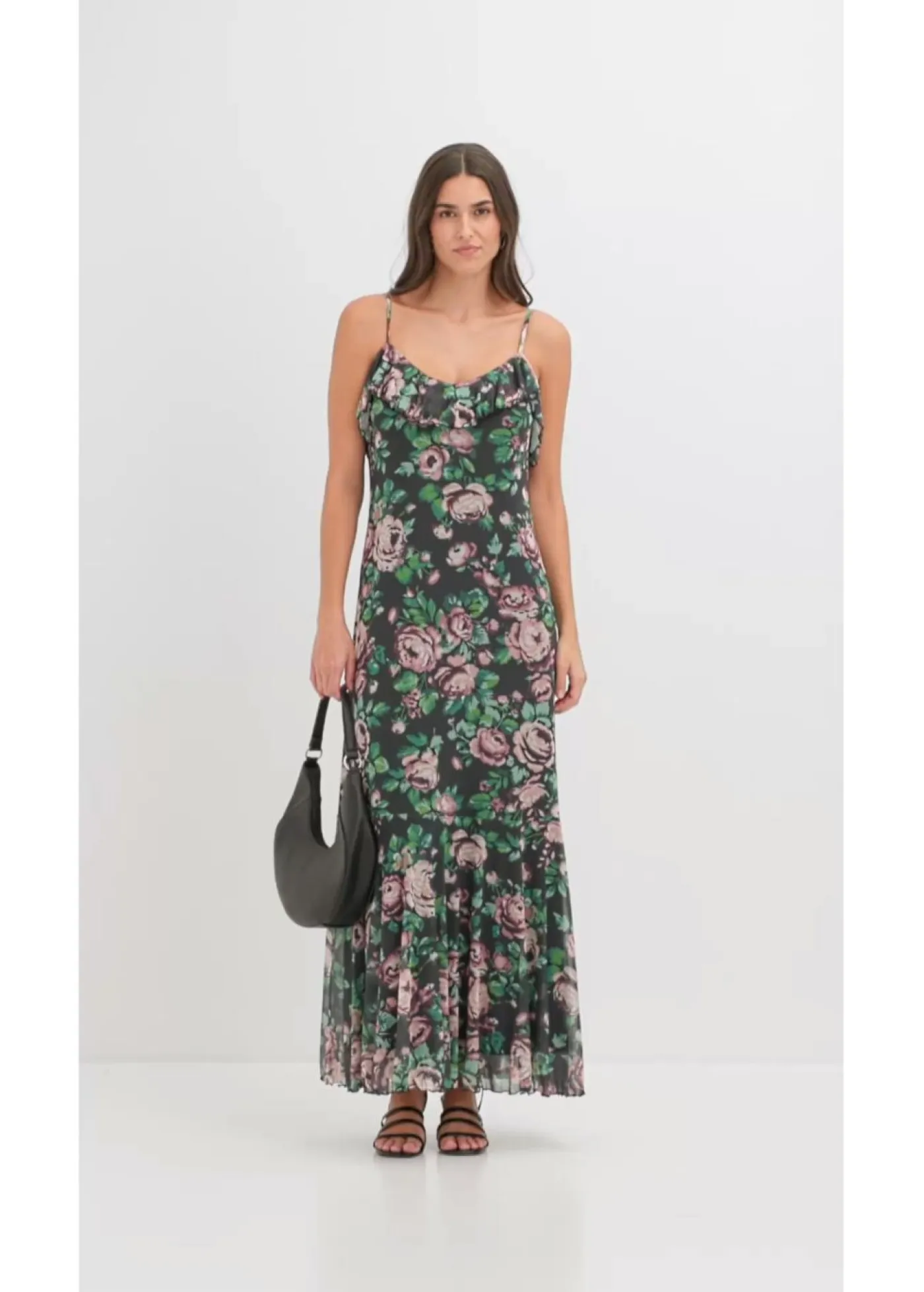 Hot Vestido de tirantes de malla suave Mujer Novedades