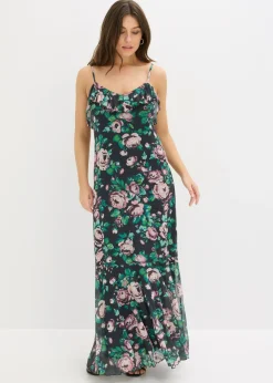 New Vestido de tirantes de malla suave Mujer Vestidos|Tallas Pequeñas