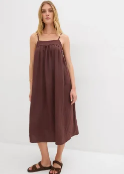 Outlet Vestido de tirantes de mezcla suave de viscosa Mujer Vestidos