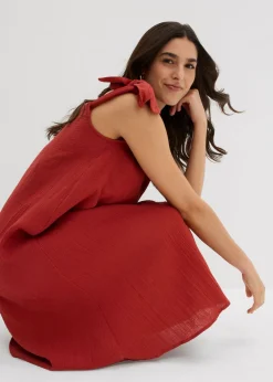Hot Vestido de tirantes de muselina suave Mujer Vestidos
