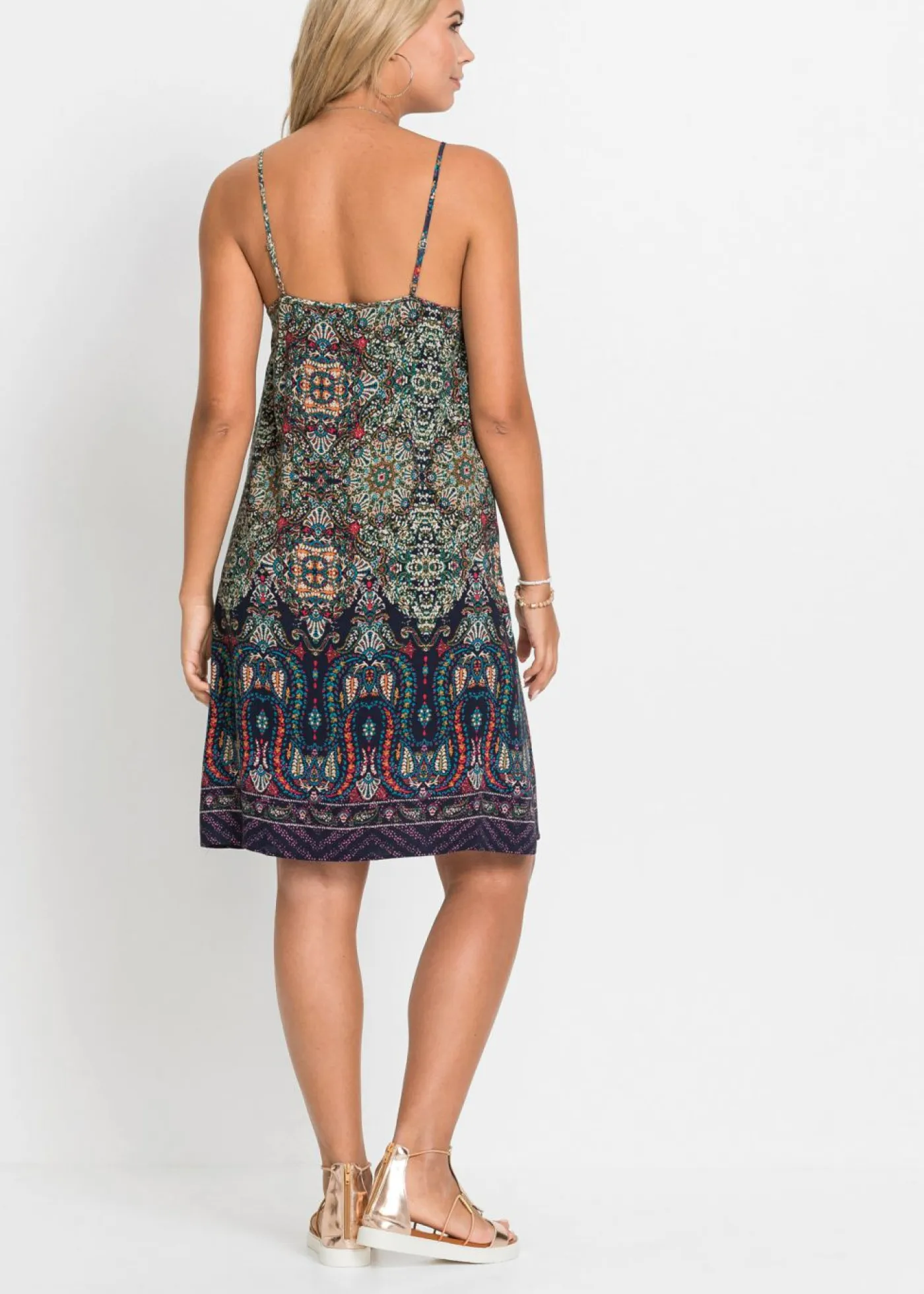 New Vestido de tirantes de viscosa fluida Mujer Vestidos