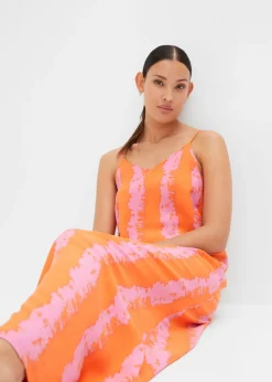 Best Vestido de tirantes de viscosa fluida Mujer Vestidos