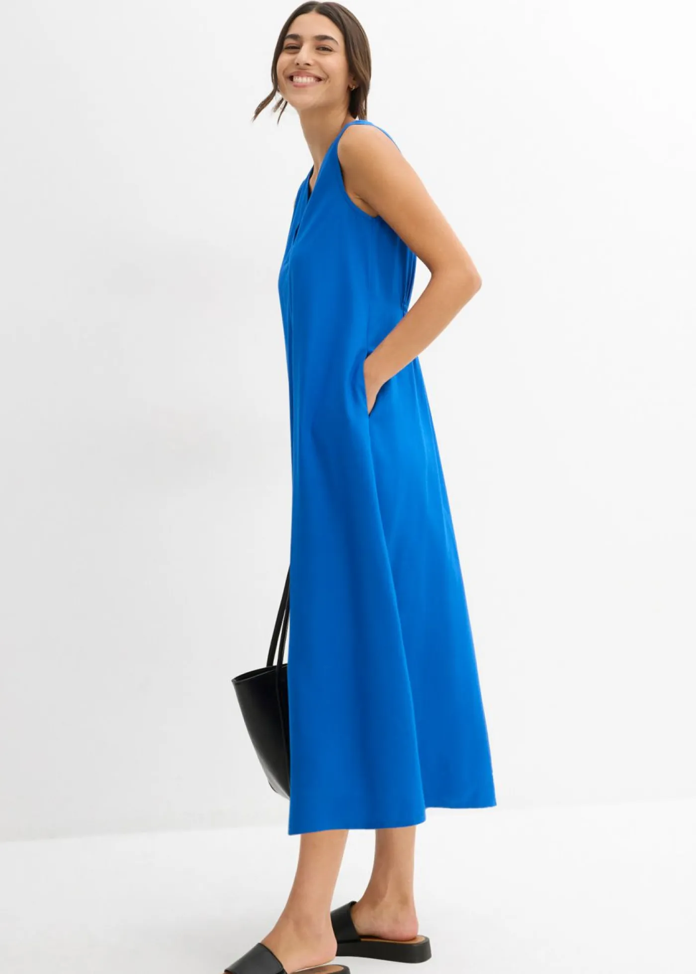 Online Vestido de tirantes de viscosa fluida Mujer Vestidos