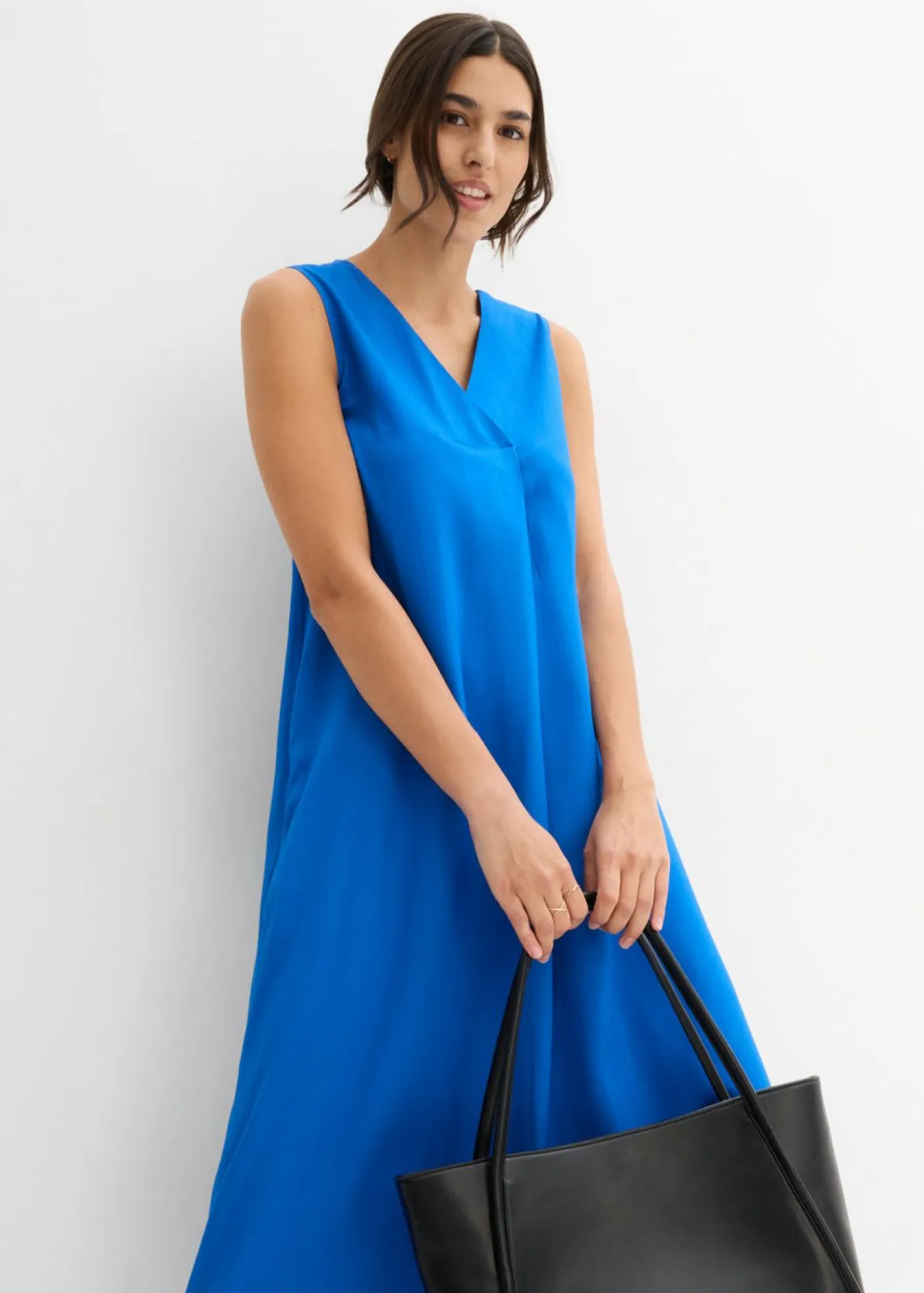 Online Vestido de tirantes de viscosa fluida Mujer Vestidos