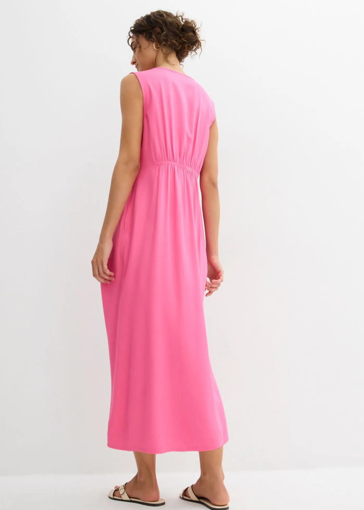 Vestido de tirantes de viscosa fluida Mujer Vestidos