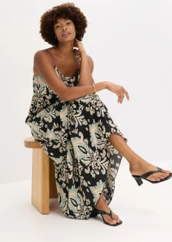 Sale Vestido de tirantes de viscosa estructurada Mujer Vestidos