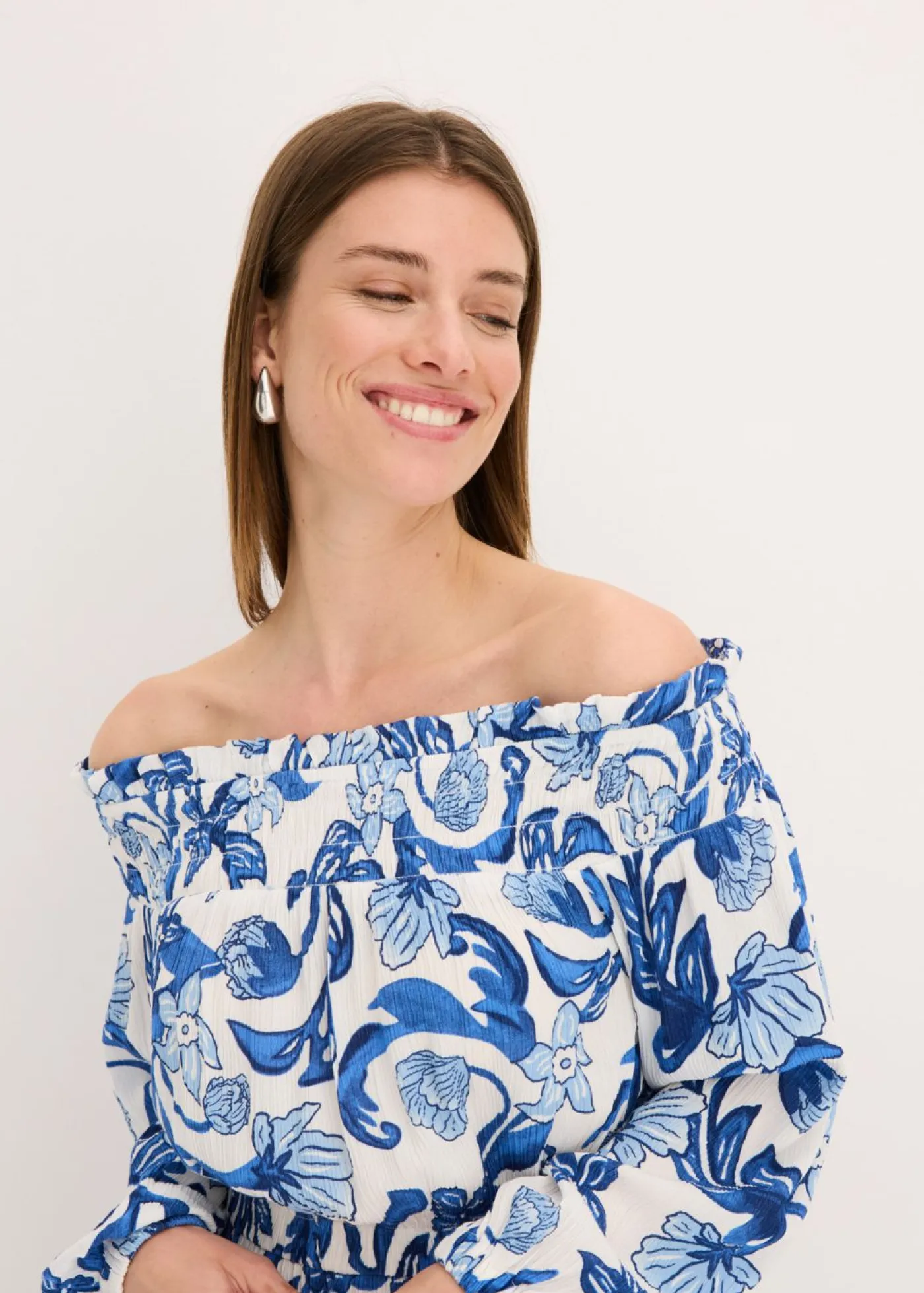 Best Vestido de viscosa estructurada con escote bañera Mujer Vestidos