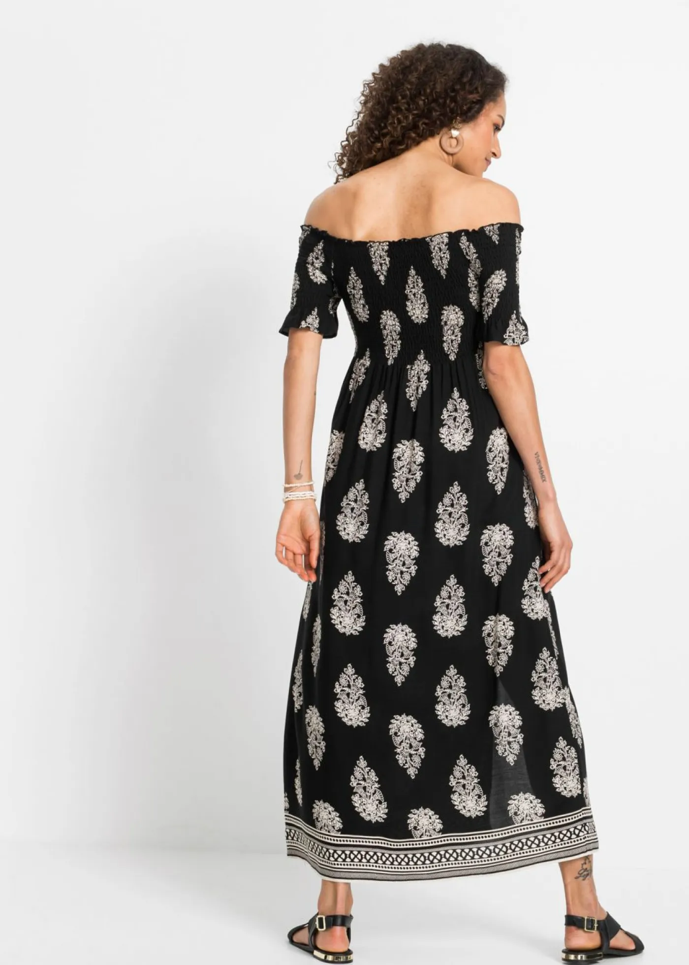 Sale Vestido de viscosa fluida con escote bañera Mujer Vestidos