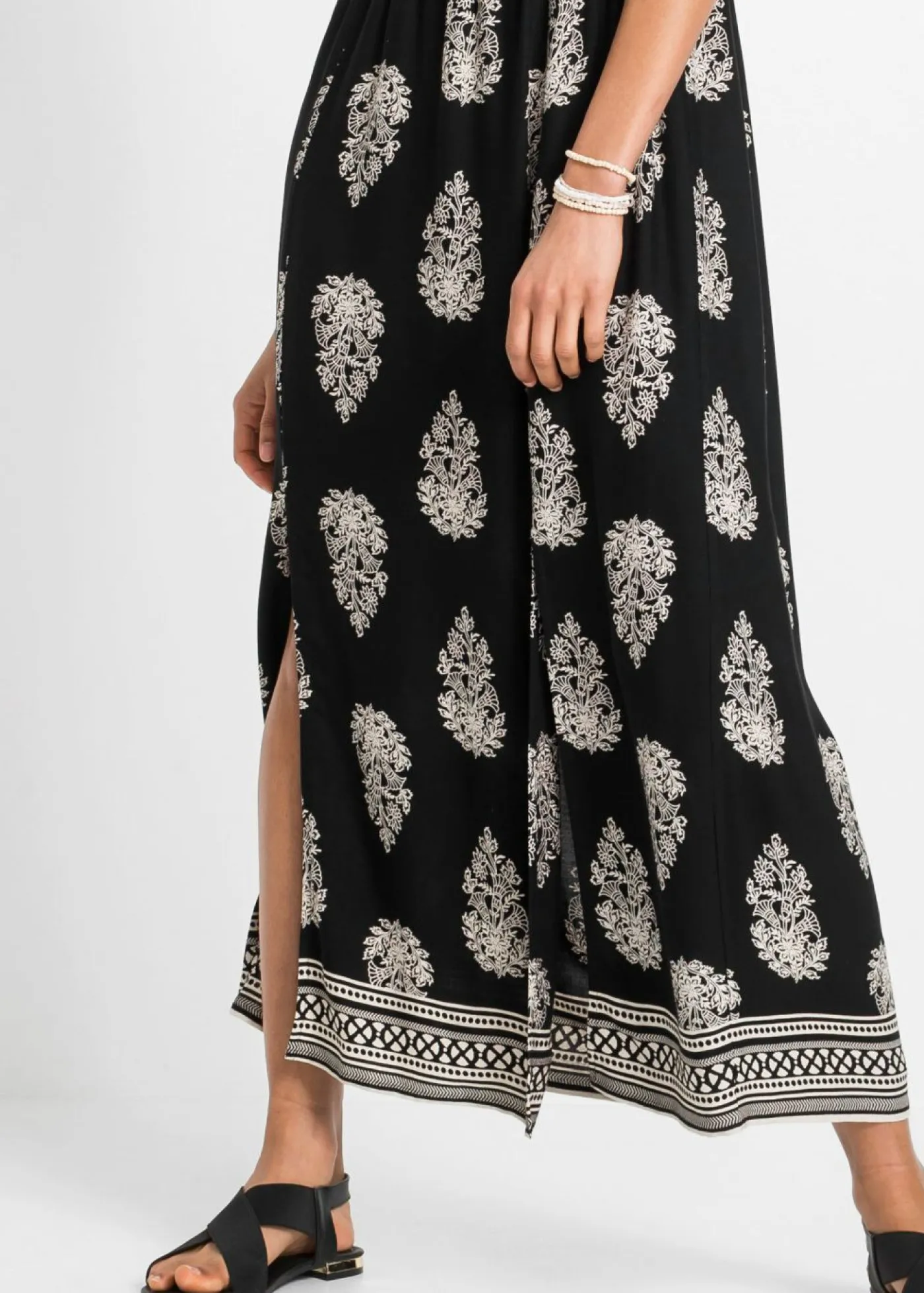Sale Vestido de viscosa fluida con escote bañera Mujer Vestidos