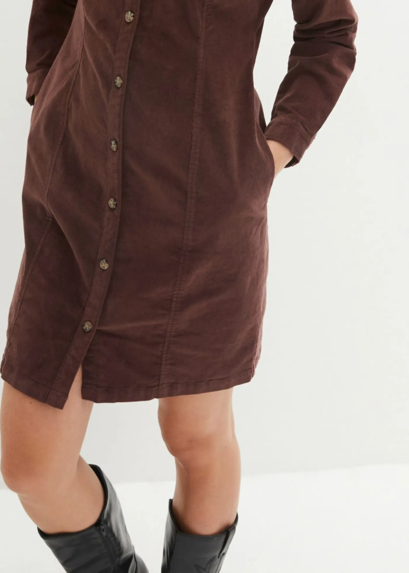 Sale Vestido elástico de pana Mujer Vestidos