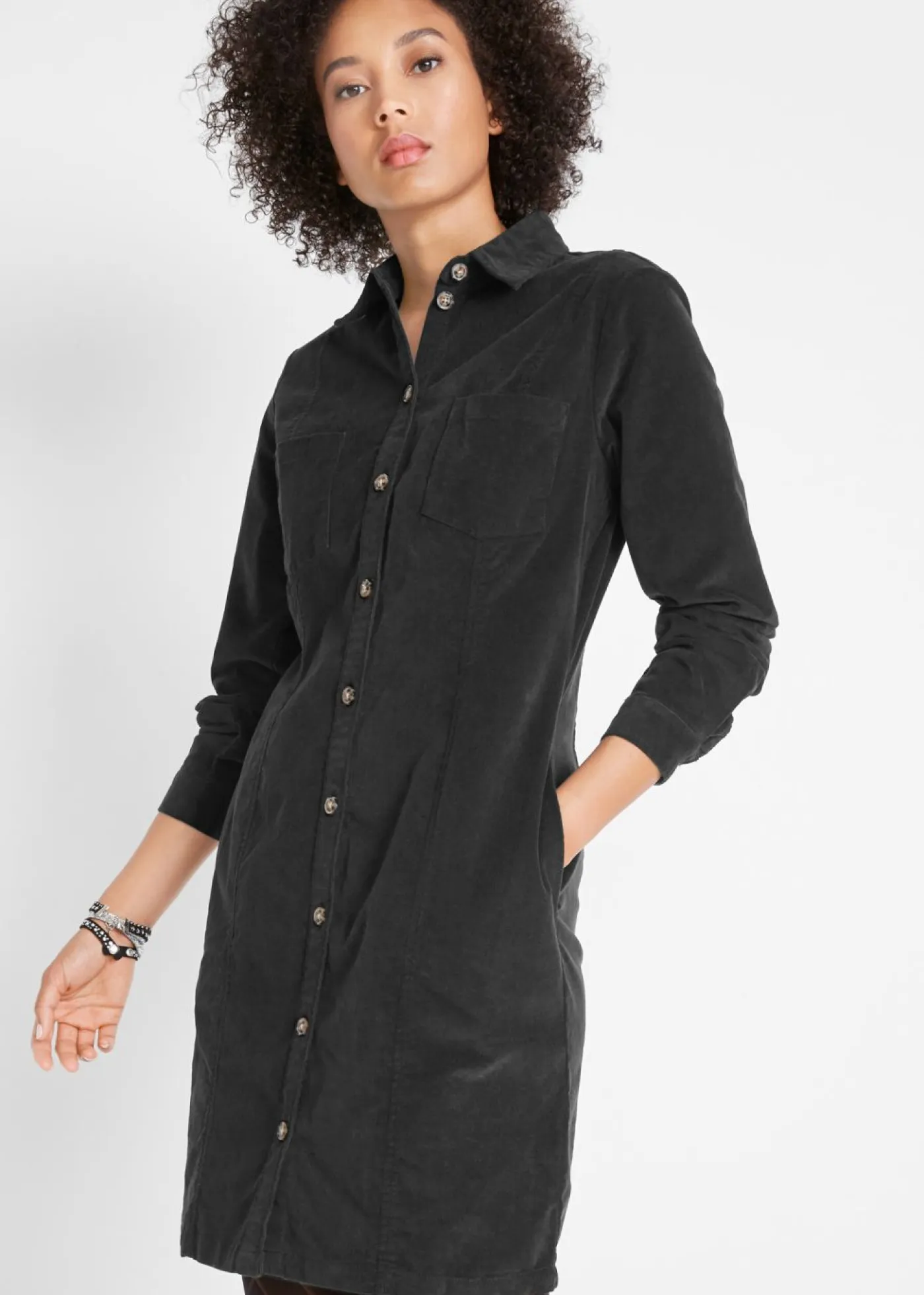 Best Vestido elástico de pana Mujer Vestidos