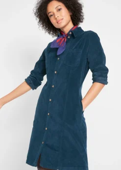 Discount Vestido elástico de pana Mujer Vestidos