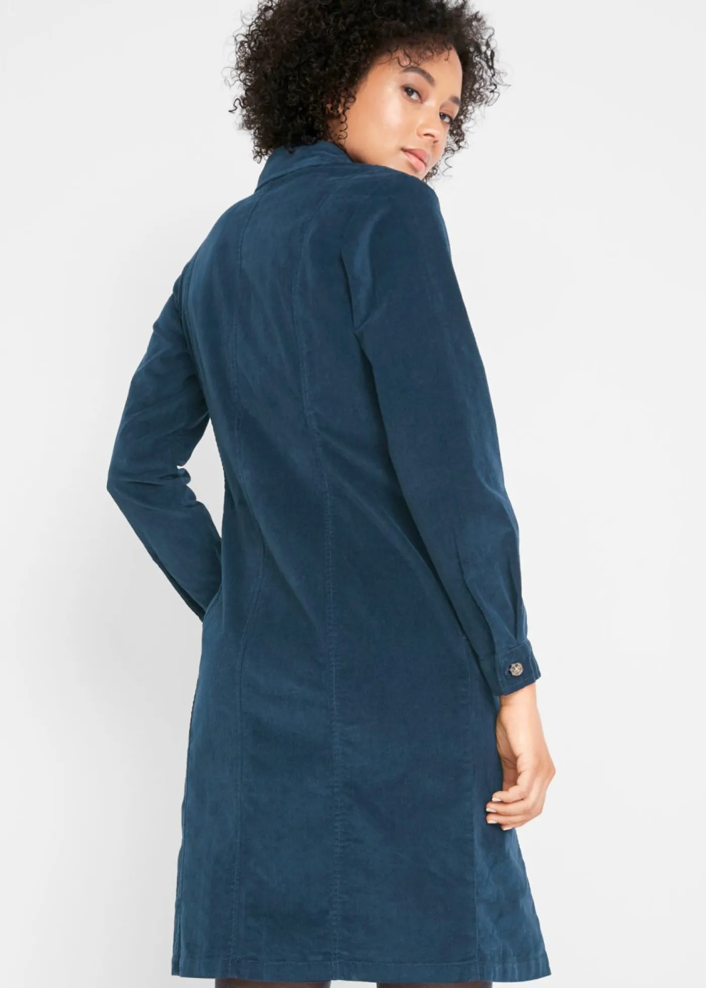 Discount Vestido elástico de pana Mujer Vestidos