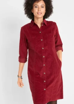 Discount Vestido elástico de pana Mujer Vestidos