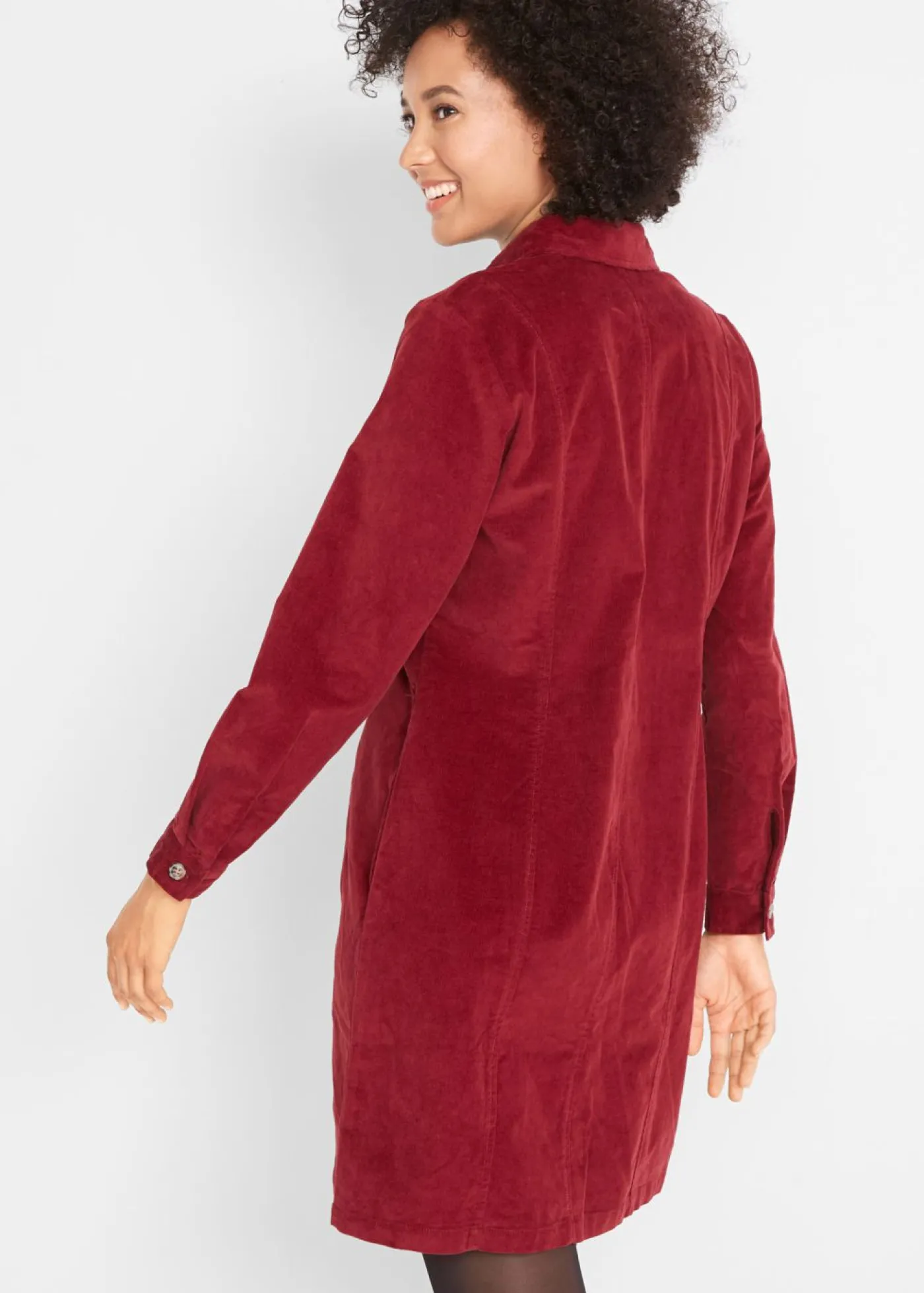 Discount Vestido elástico de pana Mujer Vestidos