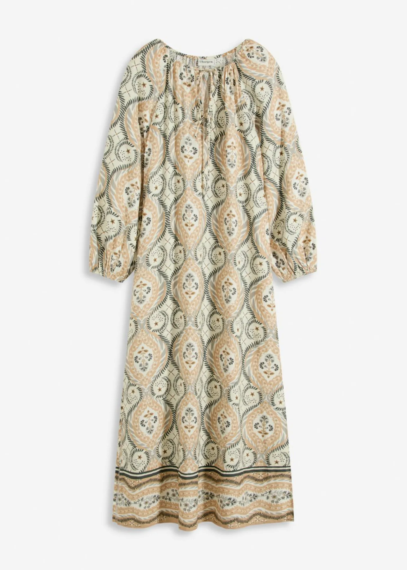 Outlet Vestido estampado tipo caftán de viscosa fluida Mujer Vestidos