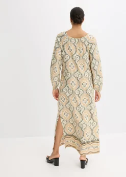 Outlet Vestido estampado tipo caftán de viscosa fluida Mujer Vestidos