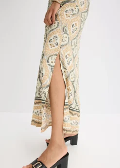 Outlet Vestido estampado tipo caftán de viscosa fluida Mujer Vestidos