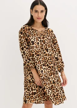 Online Vestido estampado tipo túnica de crepé estructurado Mujer Vestidos
