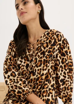 Online Vestido estampado tipo túnica de crepé estructurado Mujer Vestidos
