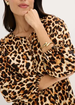 Online Vestido estampado tipo túnica de crepé estructurado Mujer Vestidos