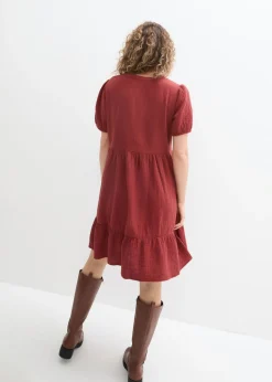 Best Vestido holgado de muselina de algodón Mujer Vestidos|Novedades
