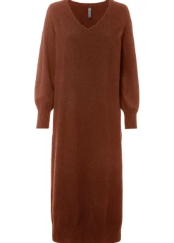 Online Vestido holgado de punto con largo midi Mujer Vestidos|Ropa De Punto