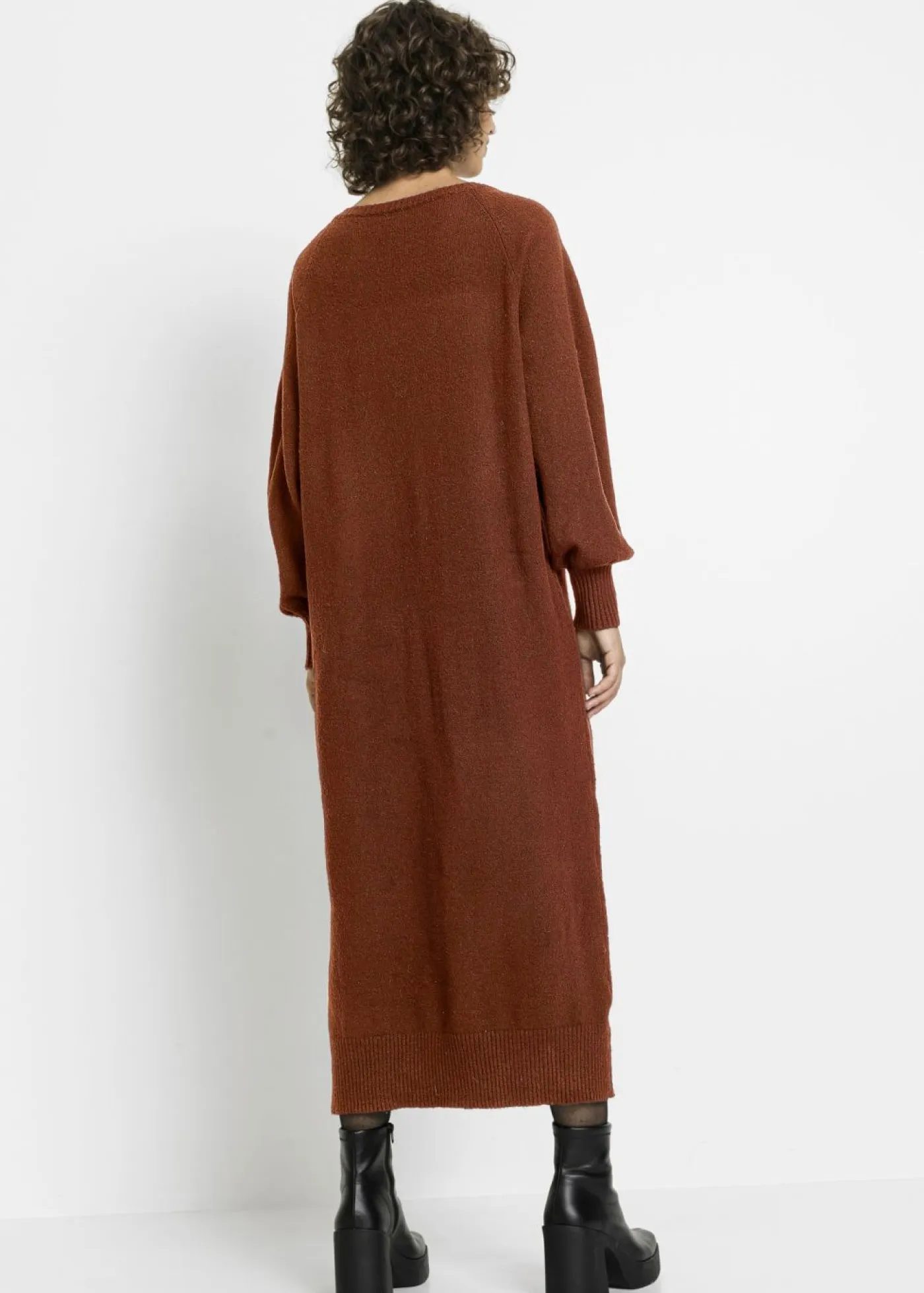 Online Vestido holgado de punto con largo midi Mujer Vestidos|Ropa De Punto