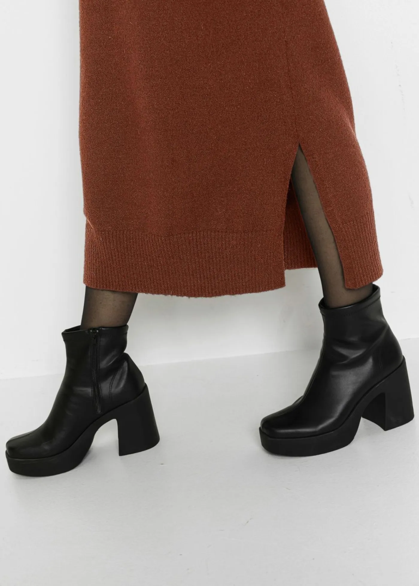 Online Vestido holgado de punto con largo midi Mujer Vestidos|Ropa De Punto