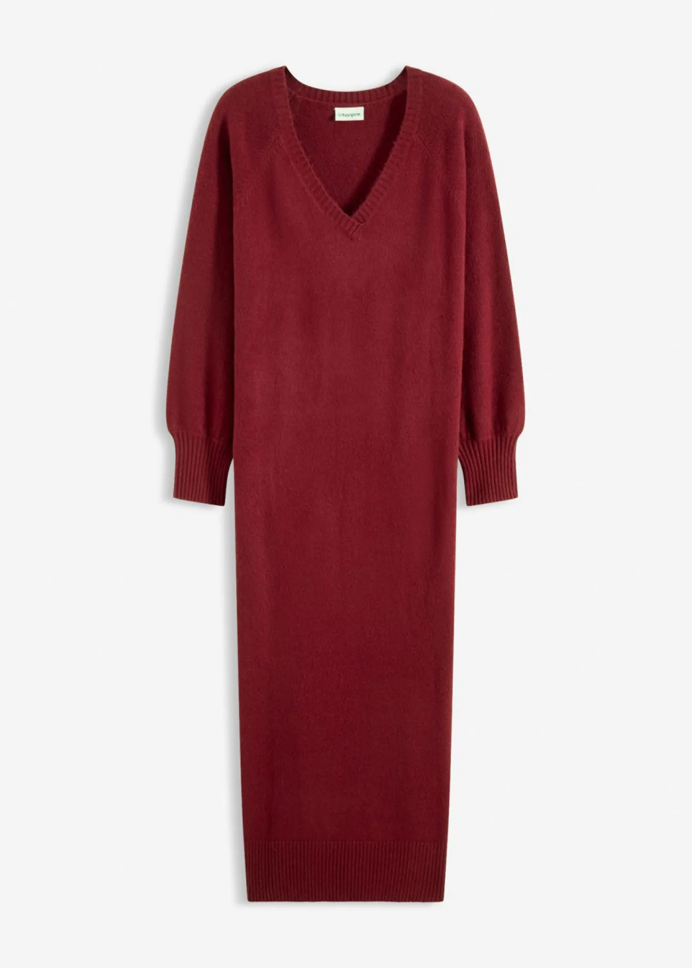 Online Vestido holgado de punto con largo midi Mujer Vestidos|Ropa De Punto
