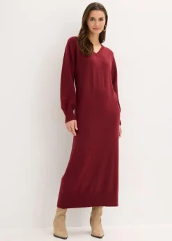 Online Vestido holgado de punto con largo midi Mujer Vestidos|Ropa De Punto