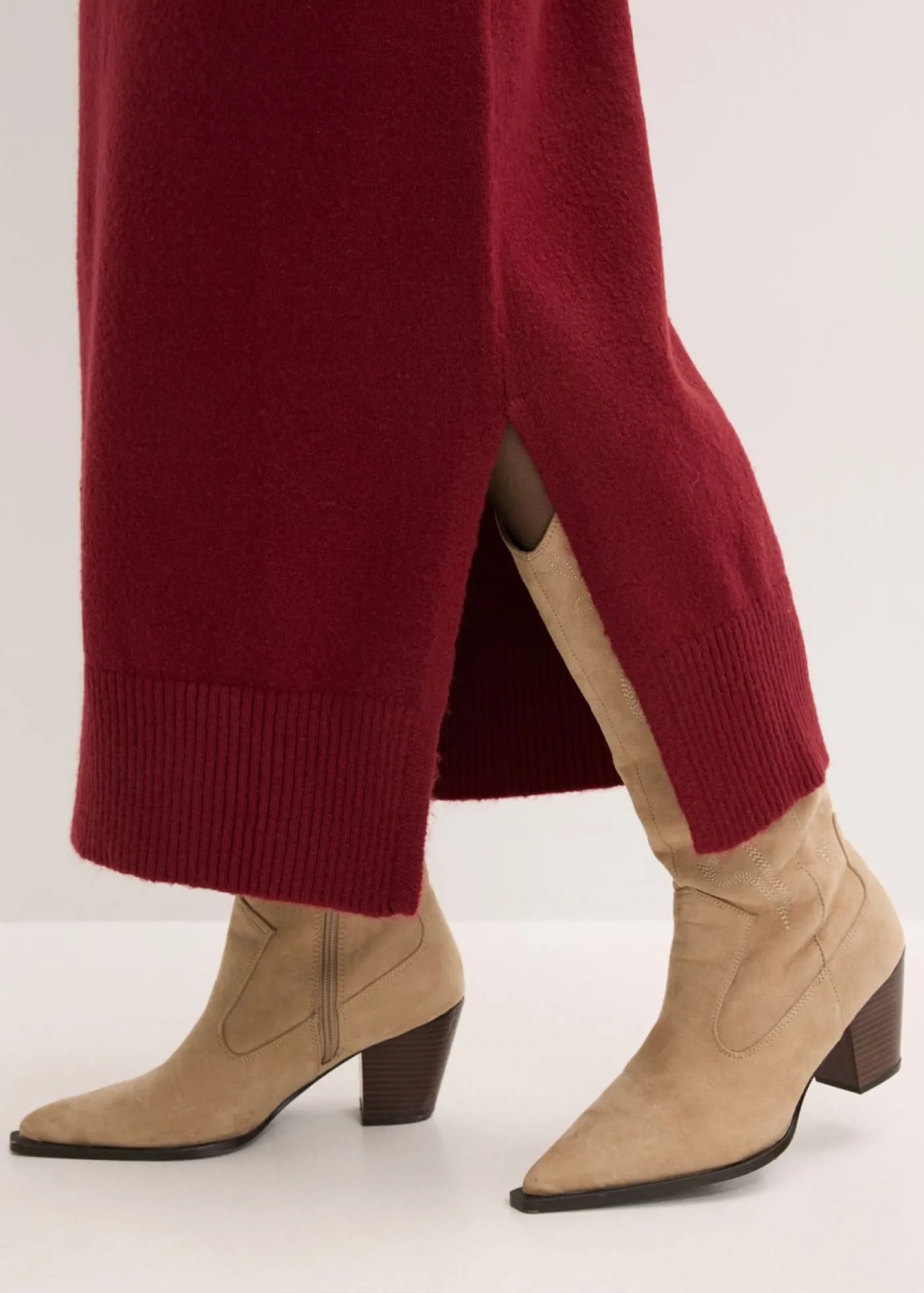 Online Vestido holgado de punto con largo midi Mujer Vestidos|Ropa De Punto
