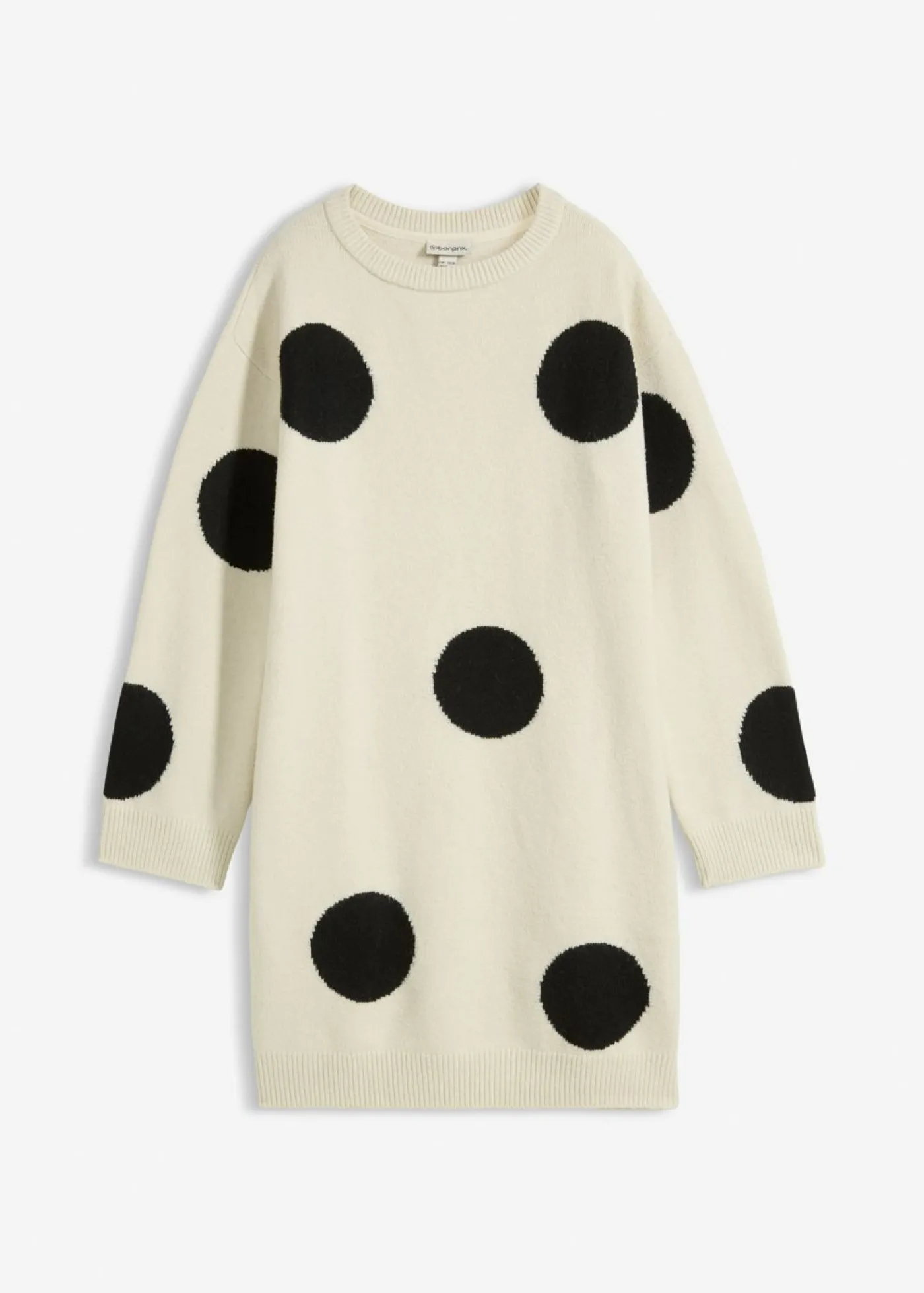 Online Vestido holgado de punto con lunares Mujer Vestidos|Ropa De Punto