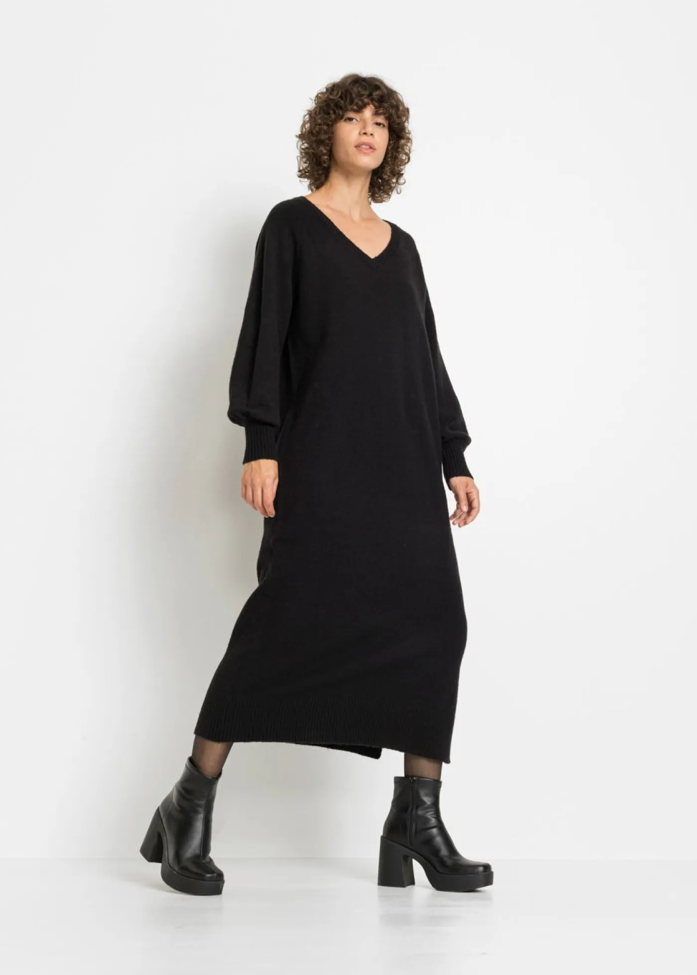 Clearance Vestido holgado de punto con largo midi Mujer Vestidos|Ropa De Punto