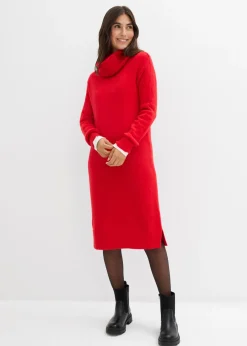 Best Vestido holgado de punto con cuello vuelto Mujer Vestidos|Ropa De Punto