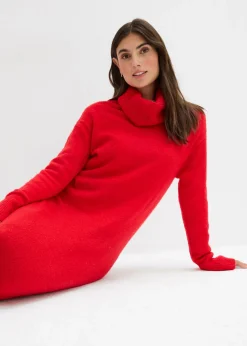 Best Vestido holgado de punto con cuello vuelto Mujer Vestidos|Ropa De Punto