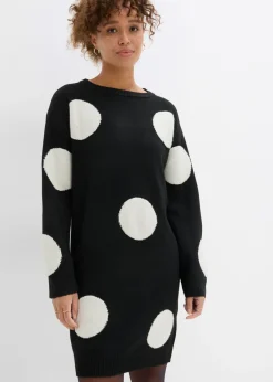 Clearance Vestido holgado de punto con lunares Mujer Vestidos|Ropa De Punto