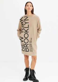 Clearance Vestido holgado tipo sudadera en suave mezcla de algodón Mujer Ropa Cómoda|Vestidos